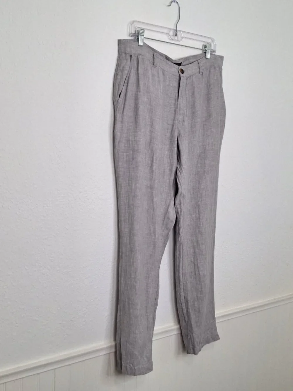 Linen Club Room Luxury Mens 100% Linen Pants Sz 36 X 32 Tapered Preppy Granola
